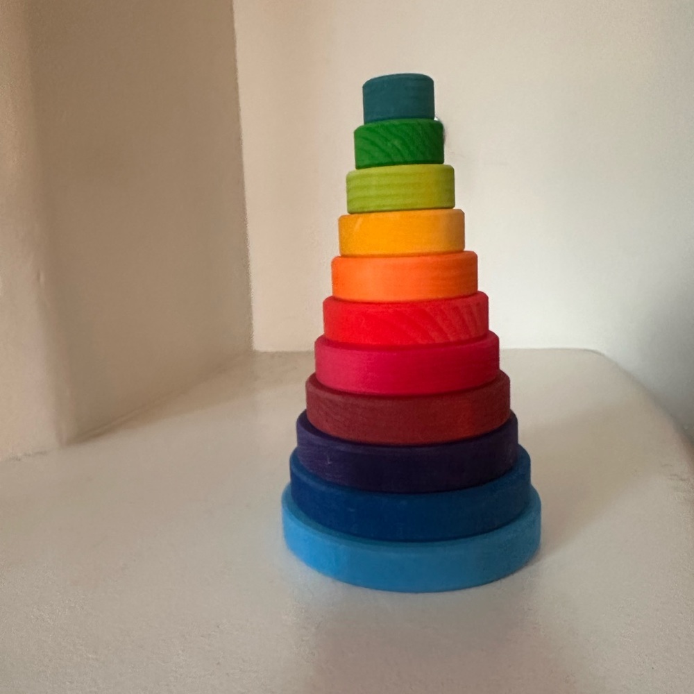 Grimms Rainbow Wooden Stacking Rings